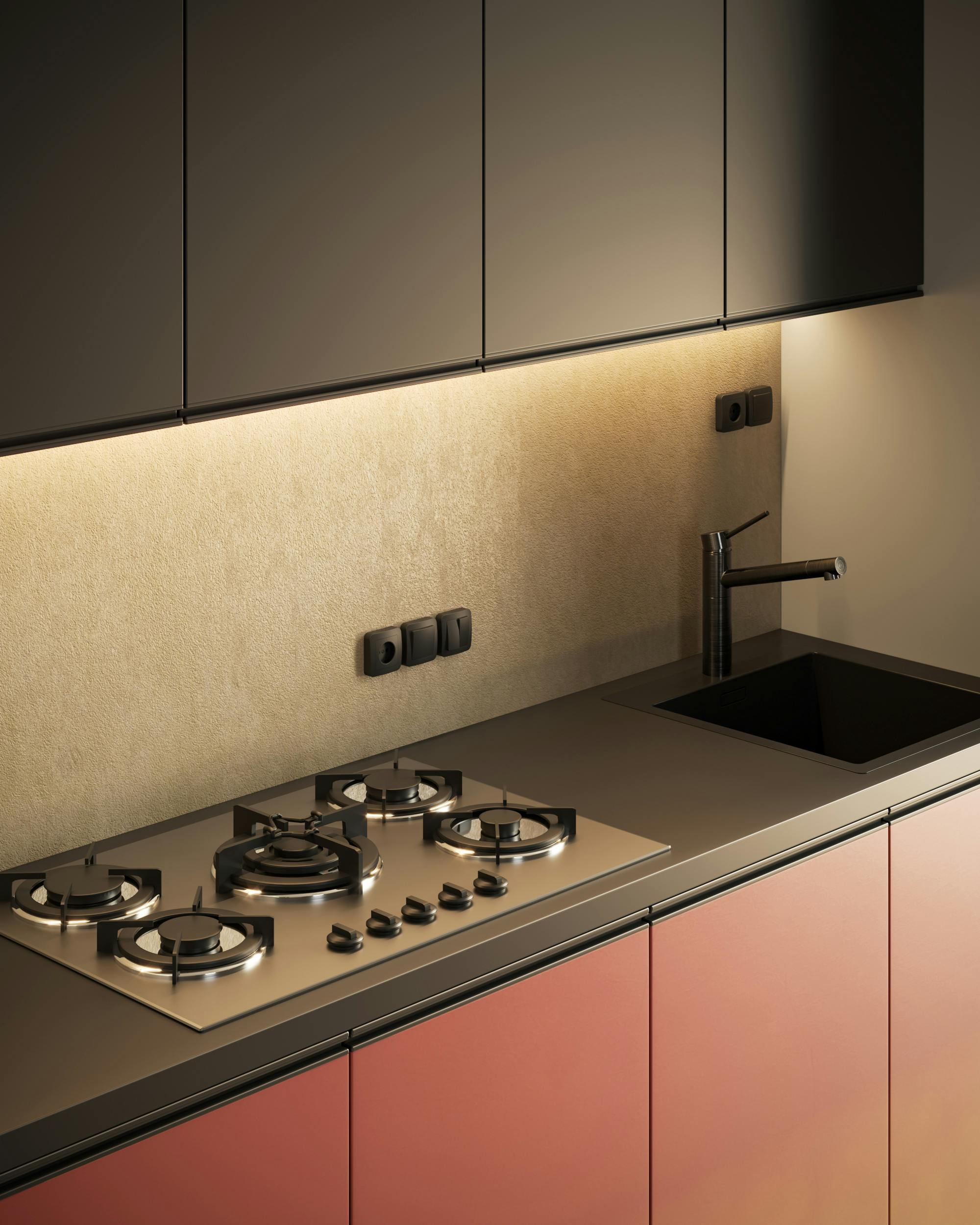 Gas stove in a Florida rental apartment
