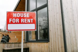 Apartment for rent sign used for re-rental advertising