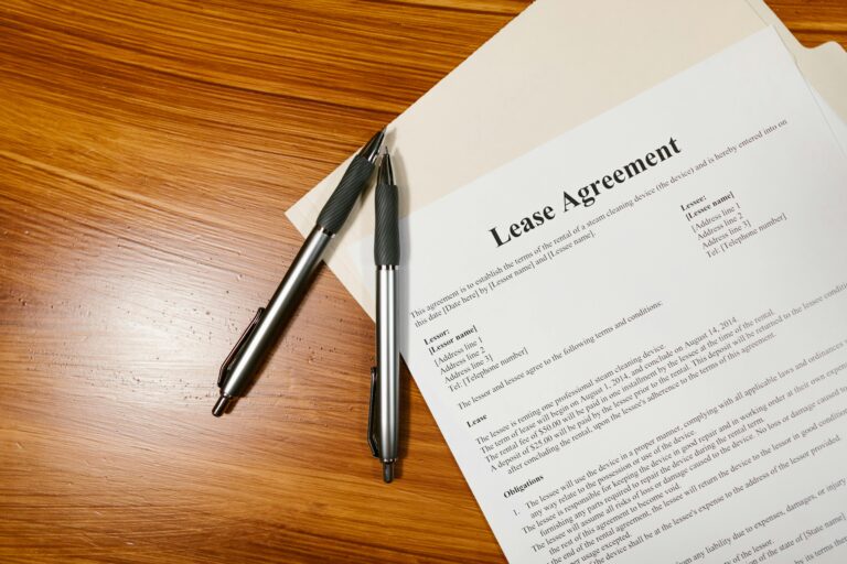 Lease renewal paperwork for a Florida rental property